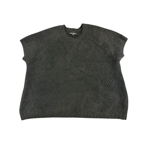 Cynthia Rowley Women’s Angora Blend Knit Sweater Top Black Short Sleeve Small - Picture 1 of 10